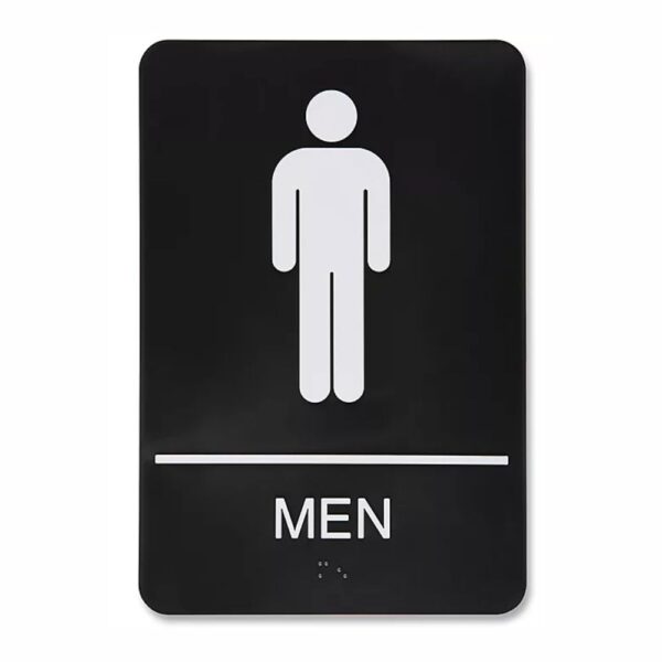 RESTROOM SIGN BRAILLE MEN - My Sign Station