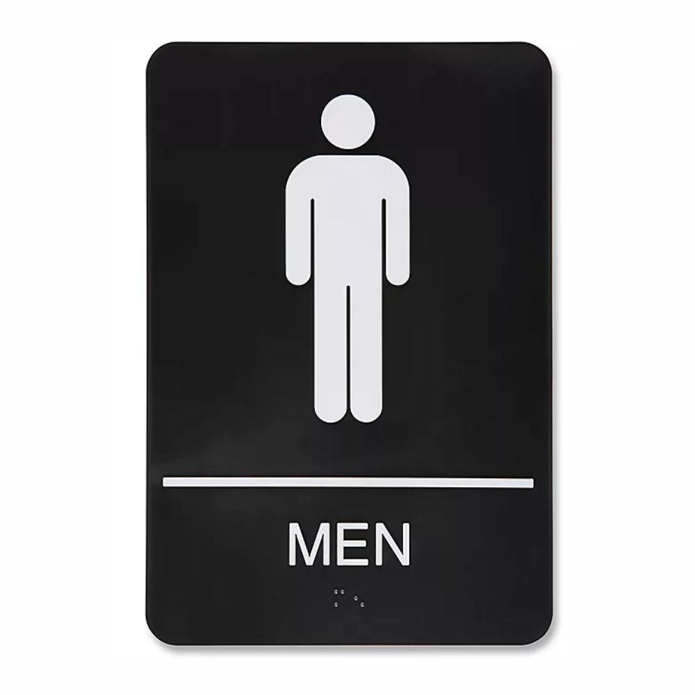 RESTROOM SIGN BRAILLE MEN - My Sign Station